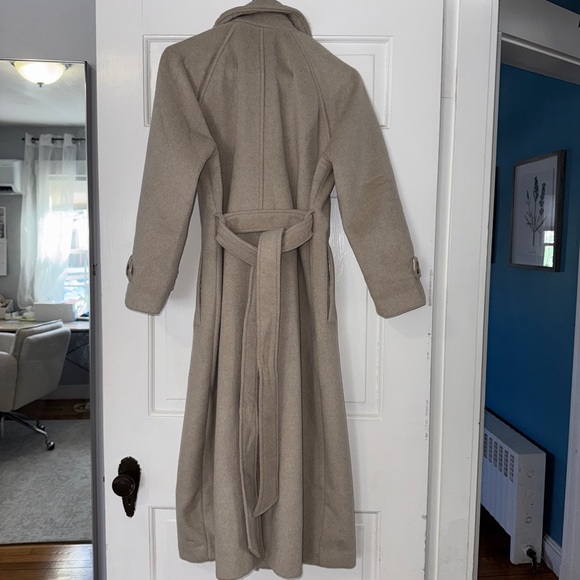 Abercrombie & Fitch Trench Coat Long Coat Tan - Picture 4 of 11